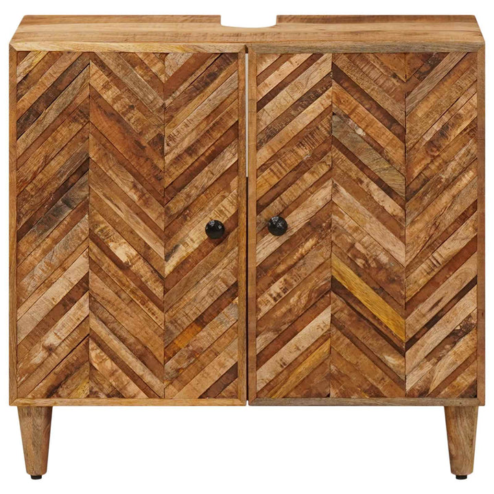 Vaskeskab med opbevaring Brun 62 x 33 x 58 cm Massivt mangotræ