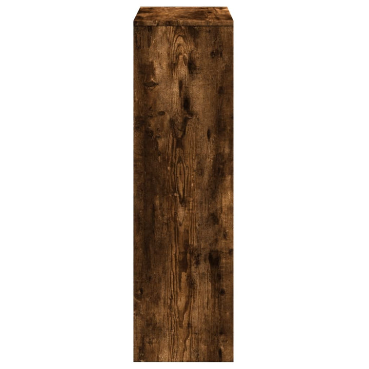 bogreol/rumdeler 99x29x99cm 3 niveauer konstrueret træ røget eg