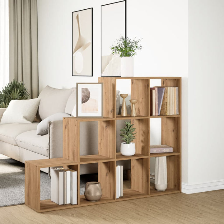 bogreol/rumdeler 137,5x29x103,5 cm konstrueret træ kunsteg