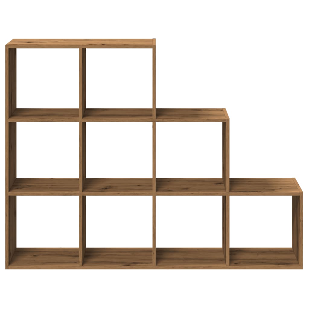 bogreol/rumdeler 137,5x29x103,5 cm konstrueret træ kunsteg