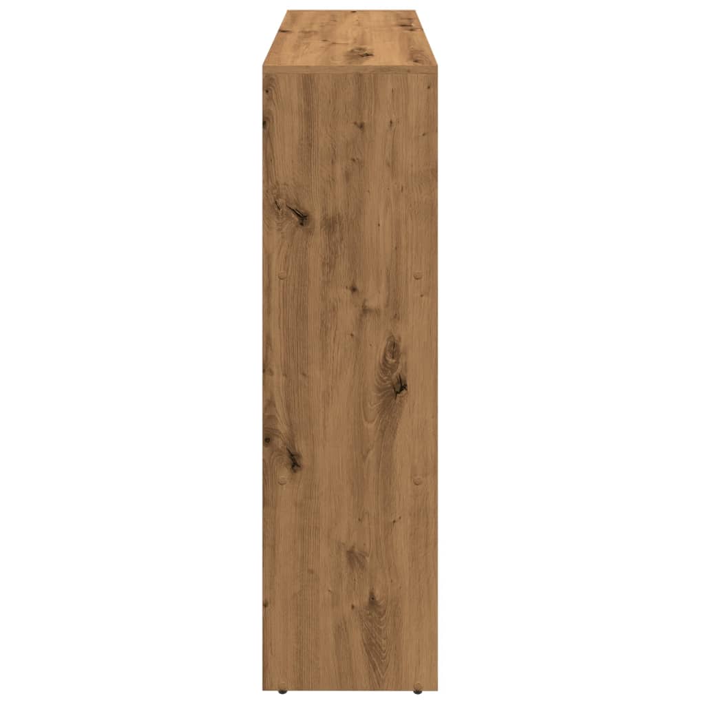 bogreol/rumdeler 137,5x29x103,5 cm konstrueret træ kunsteg