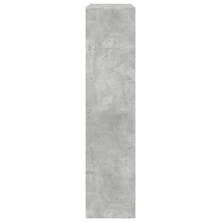 bogreol/rumdeler 123x29x123 cm konstrueret træ betongrå