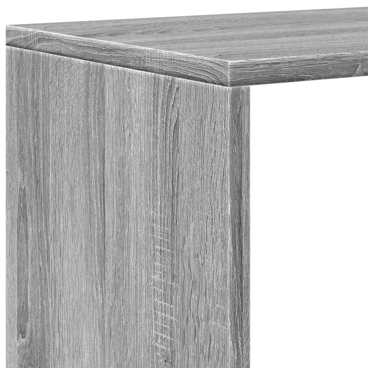 bogreol/rumdeler 123x29x123 cm 3 niveauer konstrueret træ