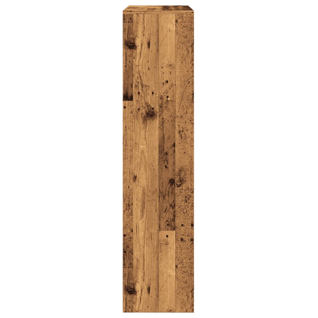 bogreol/rumdeler 123x29x123 cm 3 niveauer konstrueret træ