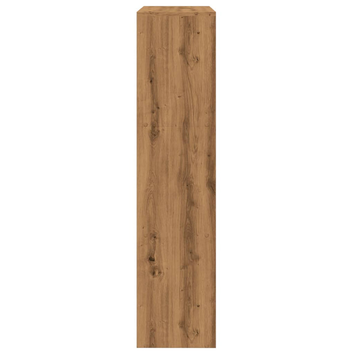 bogreol/rumdeler 123x29x123cm 3niveauer konstrueret træ kunsteg