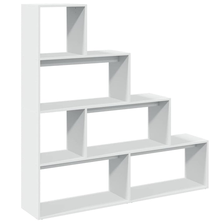 bogreol/rumdeler 143,5x29x143,5 cm konstrueret træ hvid