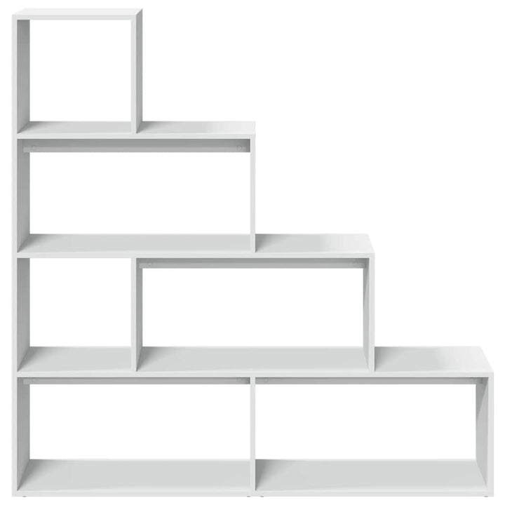 bogreol/rumdeler 143,5x29x143,5 cm konstrueret træ hvid