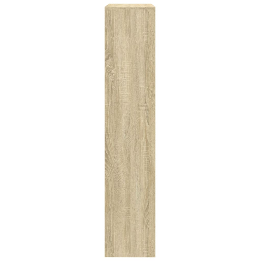 bogreol/rumdeler 143,5x29x143,5 cm konstrueret træ sonoma-eg