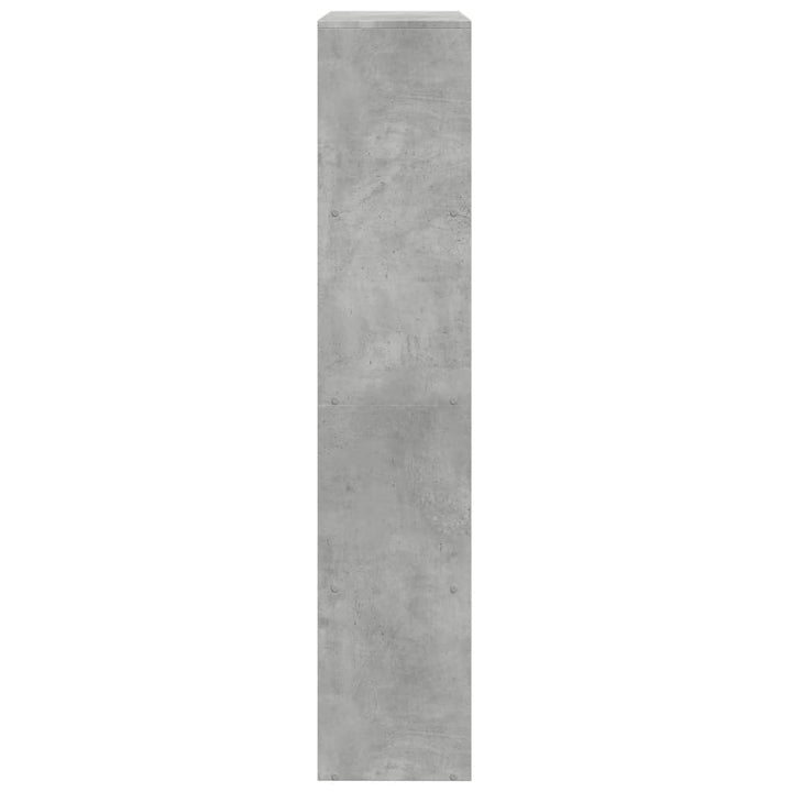 bogreol/rumdeler 143,5x29x143,5 cm konstrueret træ betongrå