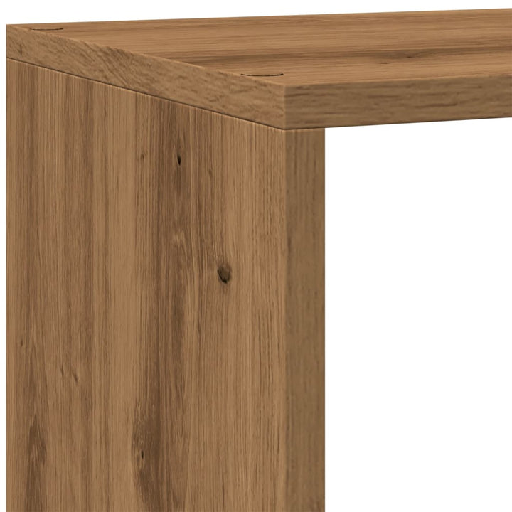 bogreol/rumdeler 143,5x29x143,5 cm konstrueret træ kunsteg