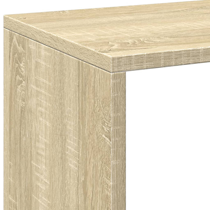 bogreol/rumdeler 69,5x29x69,5 cm konstrueret træ sonoma-eg