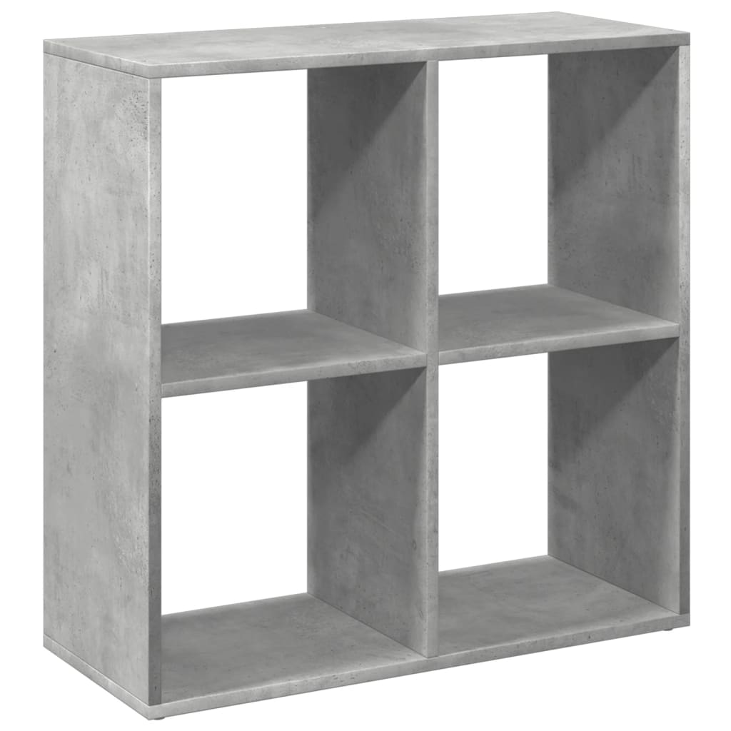 bogreol/rumdeler 69,5x29x69,5 cm konstrueret træ betongrå