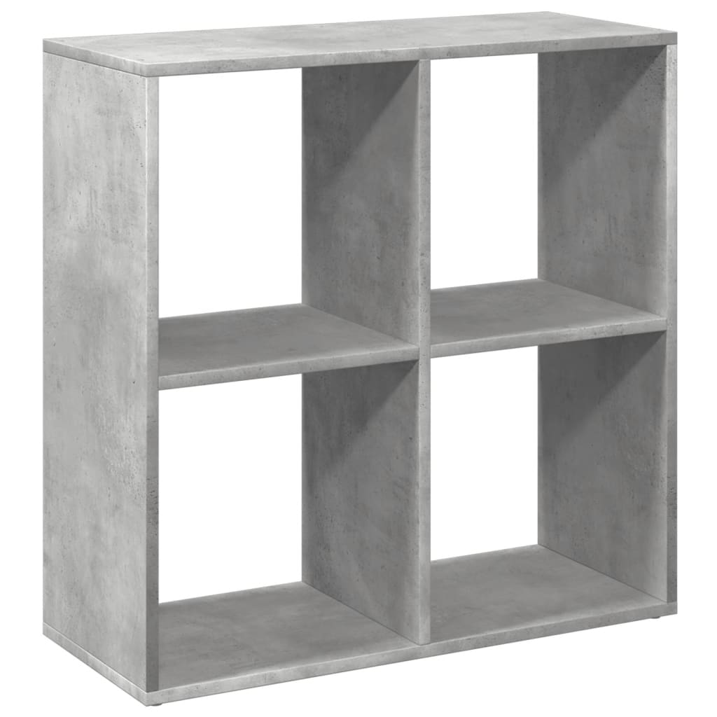 bogreol/rumdeler 69,5x29x69,5 cm konstrueret træ betongrå
