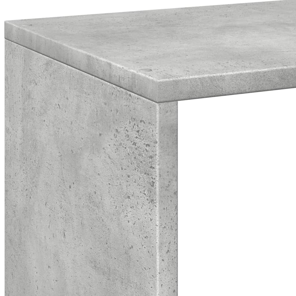 bogreol/rumdeler 69,5x29x69,5 cm konstrueret træ betongrå