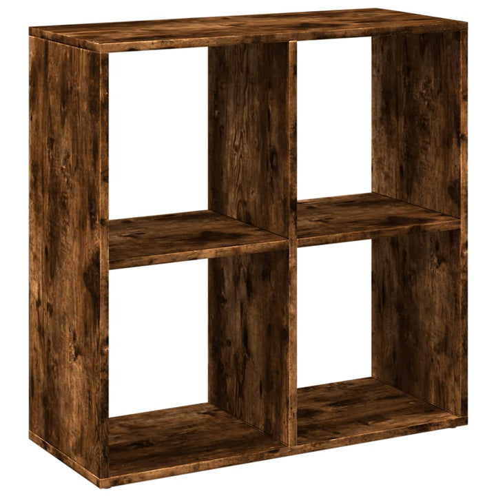 bogreol/rumdeler 69,5x29x69,5 cm konstrueret træ røget eg