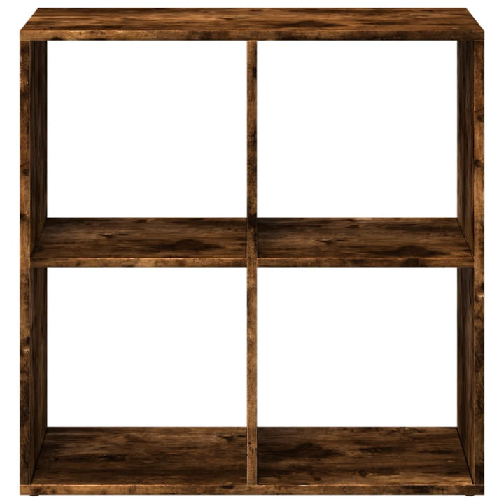 bogreol/rumdeler 69,5x29x69,5 cm konstrueret træ røget eg