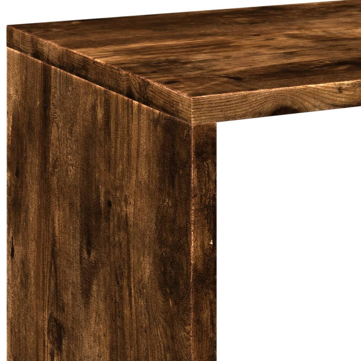 bogreol/rumdeler 69,5x29x69,5 cm konstrueret træ røget eg