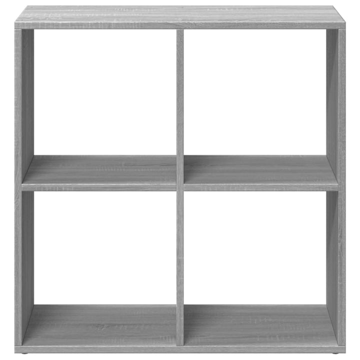 bogreol/rumdeler 69,5x29x69,5 cm konstrueret træ grå sonoma-eg