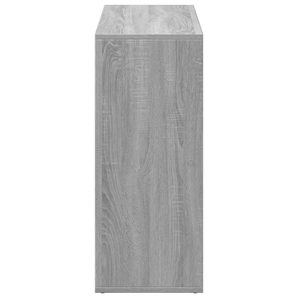 bogreol/rumdeler 69,5x29x69,5 cm konstrueret træ grå sonoma-eg