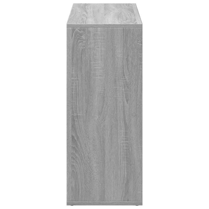 bogreol/rumdeler 69,5x29x69,5 cm konstrueret træ grå sonoma-eg