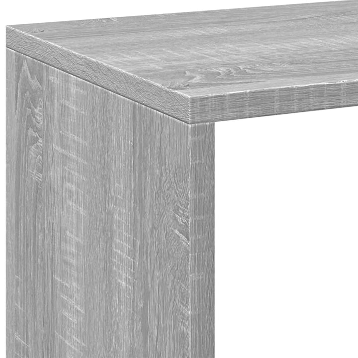 bogreol/rumdeler 69,5x29x69,5 cm konstrueret træ grå sonoma-eg