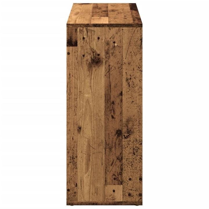 bogreol/rumdeler 69,5x29x69,5 cm konstrueret træ antikt træ