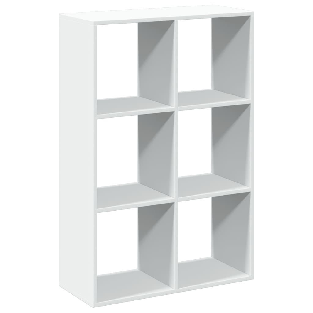 bogreol/rumdeler 69,5x29x103,5 cm konstrueret træ hvid