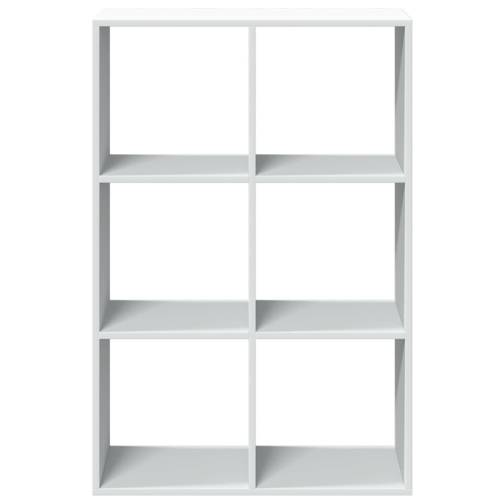 bogreol/rumdeler 69,5x29x103,5 cm konstrueret træ hvid