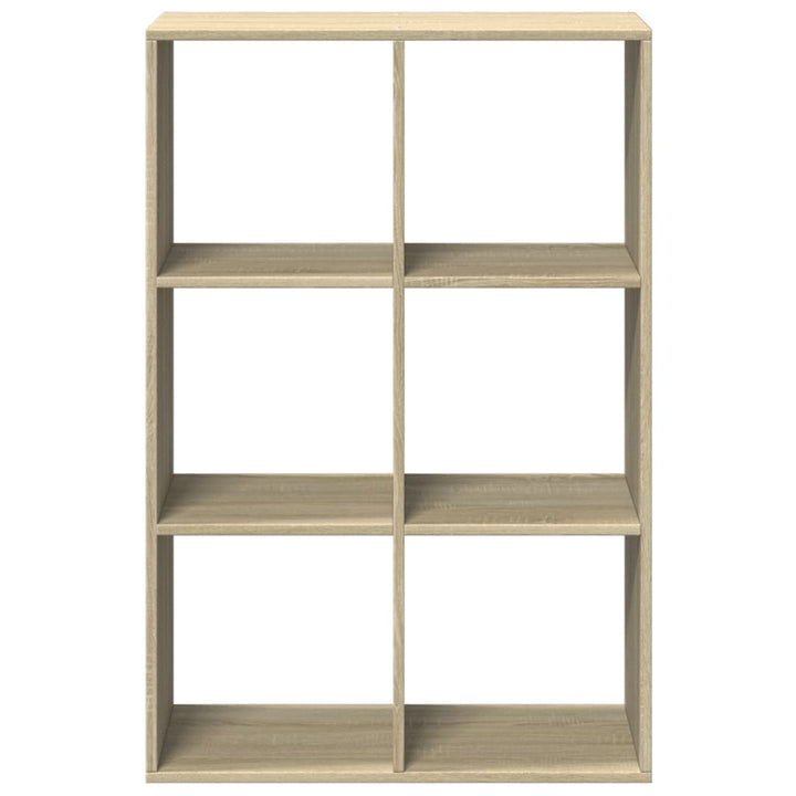 bogreol/rumdeler 69,5x29x103,5 cm konstrueret træ sonoma-eg