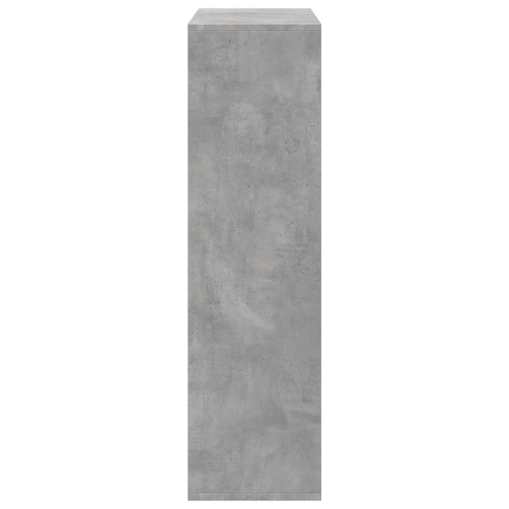 bogreol/rumdeler 69,5x29x103,5 cm konstrueret træ betongrå