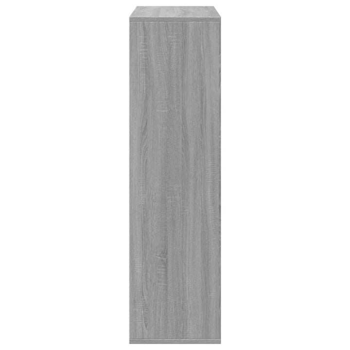 bogreol/rumdeler 69,5x29x103,5 cm konstrueret træ grå sonoma-eg