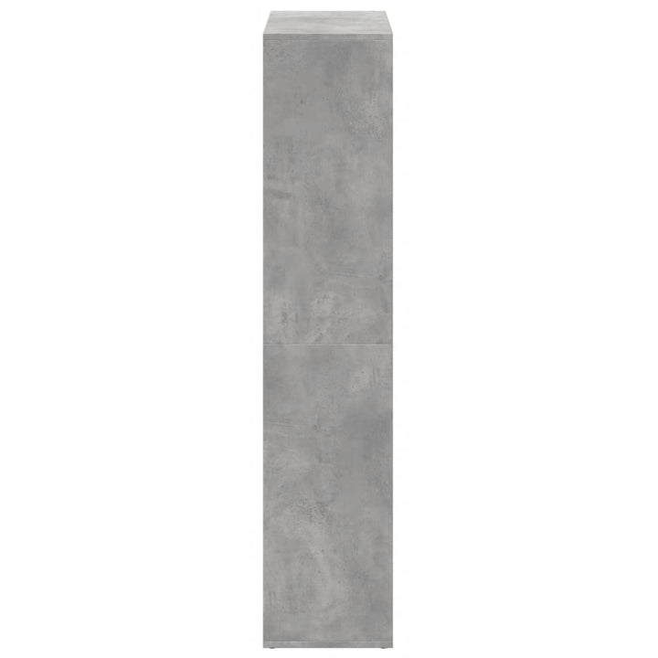 bogreol/rumdeler 69,5x29x137,5 cm konstrueret træ betongrå