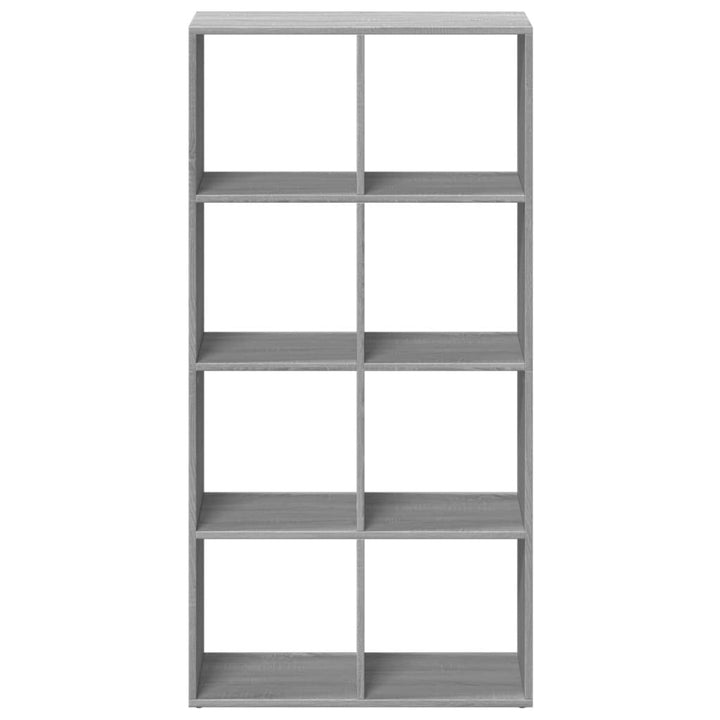 bogreol/rumdeler 69,5x29x137,5 cm konstrueret træ grå sonoma-eg