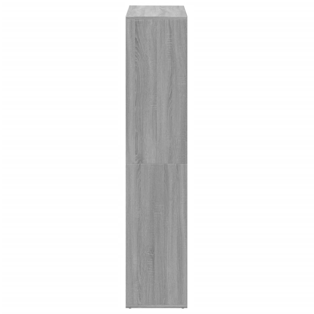bogreol/rumdeler 69,5x29x137,5 cm konstrueret træ grå sonoma-eg