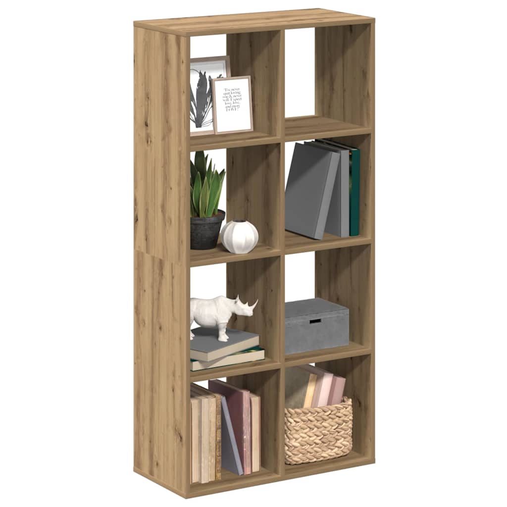 bogreol/rumdeler 69,5x29x137,5 cm konstrueret træ kunsteg