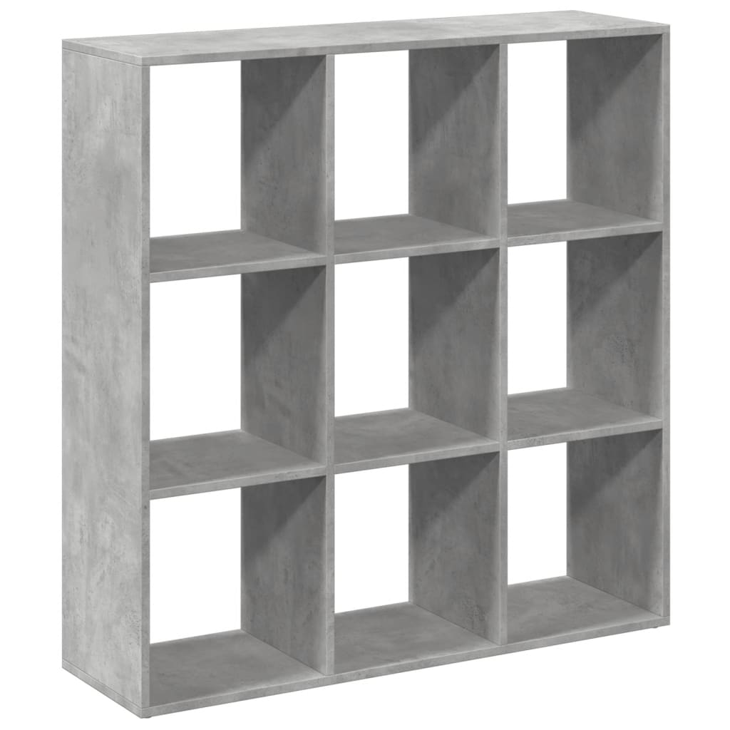 bogreol/rumdeler 102x29x103,5 cm konstrueret træ betongrå