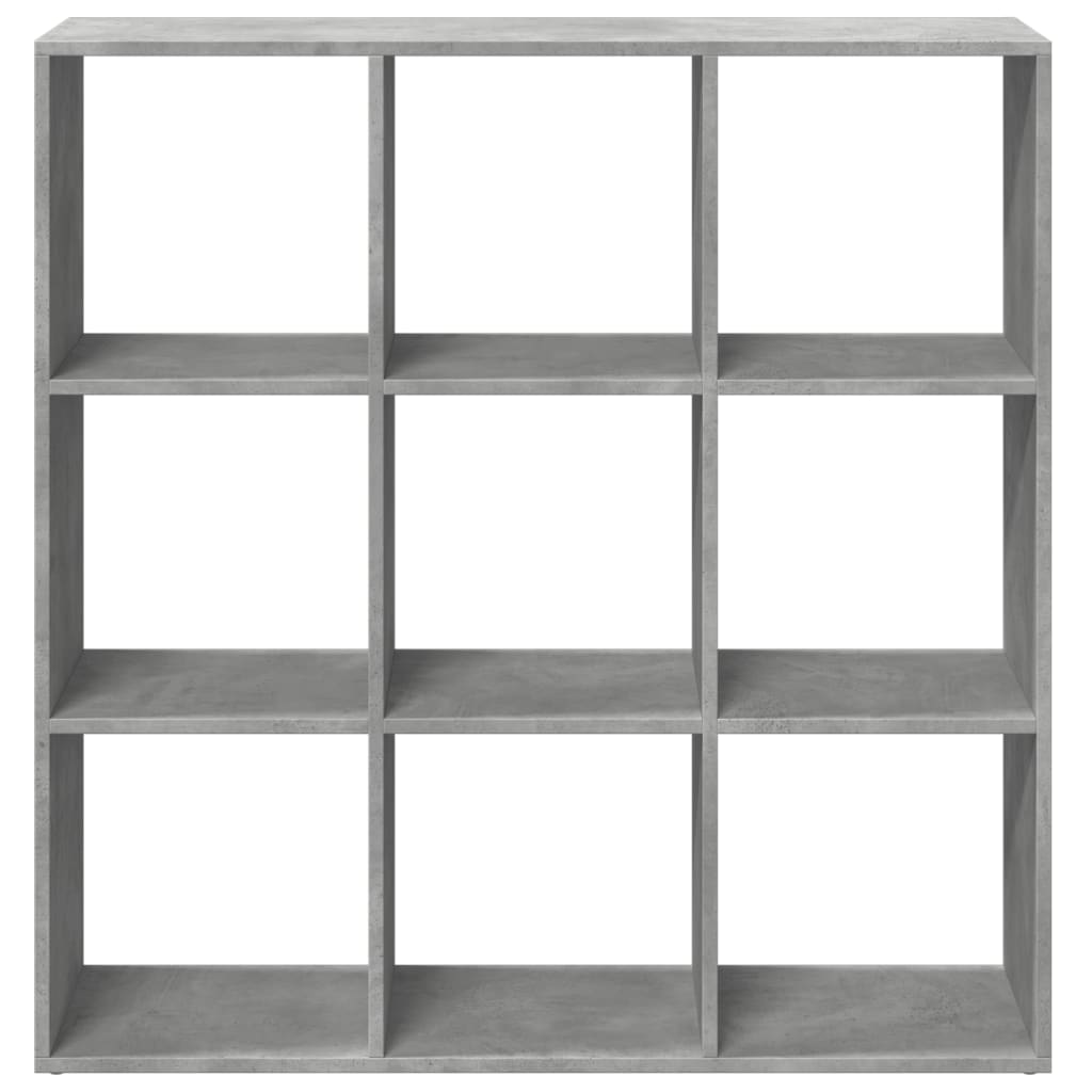 bogreol/rumdeler 102x29x103,5 cm konstrueret træ betongrå