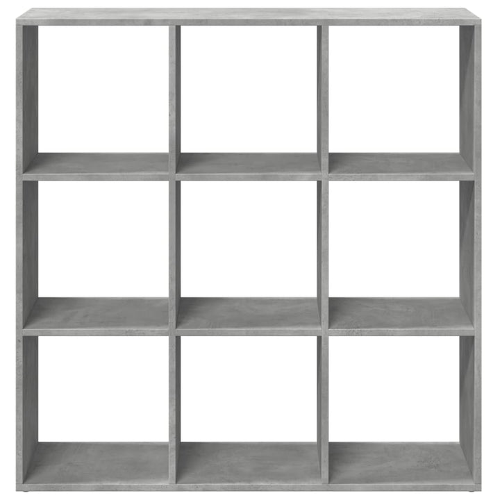 bogreol/rumdeler 102x29x103,5 cm konstrueret træ betongrå