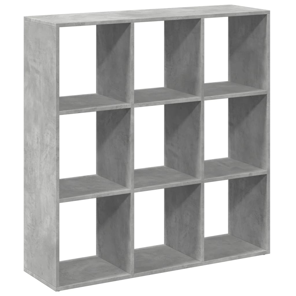 bogreol/rumdeler 102x29x103,5 cm konstrueret træ betongrå