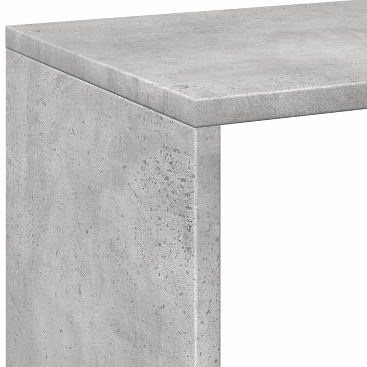 bogreol/rumdeler 102x29x103,5 cm konstrueret træ betongrå
