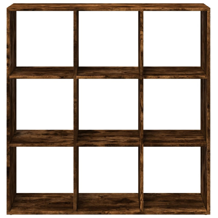 bogreol/rumdeler 102x29x103,5 cm konstrueret træ røget eg