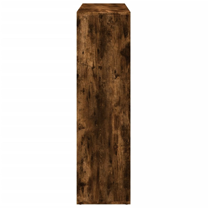 bogreol/rumdeler 102x29x103,5 cm konstrueret træ røget eg