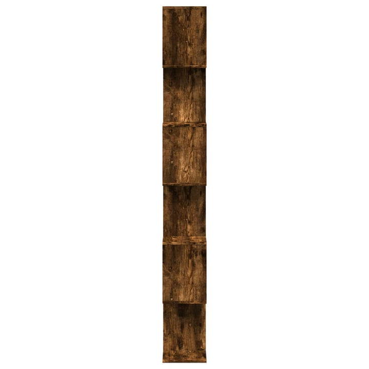 bogreol/rumdeler 70x24x193 cm 6 niveauer konstrueret træ