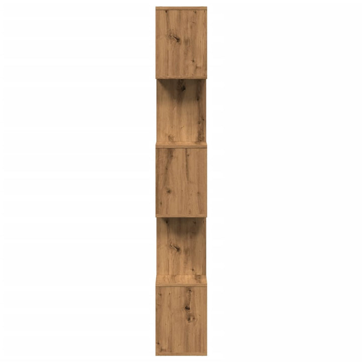 bogreol/rumdeler 70x24x161cm 5 niveauer konstrueret træ kunsteg