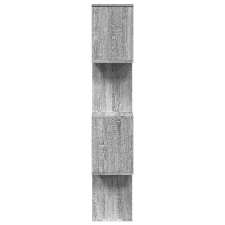 bogreol/rumdeler 70x24x129 cm 4 niveauer konstrueret træ