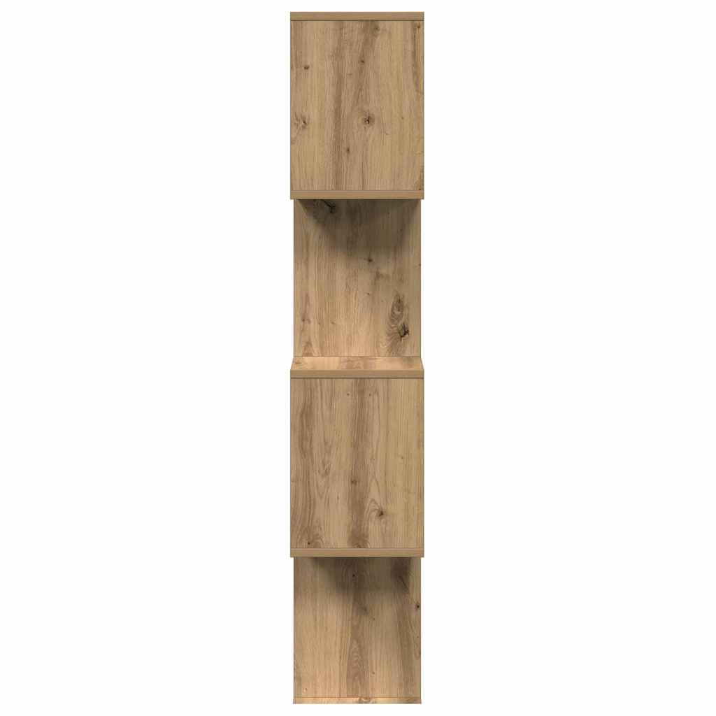 bogreol/rumdeler 70x24x129cm 4 niveauer konstrueret træ kunsteg
