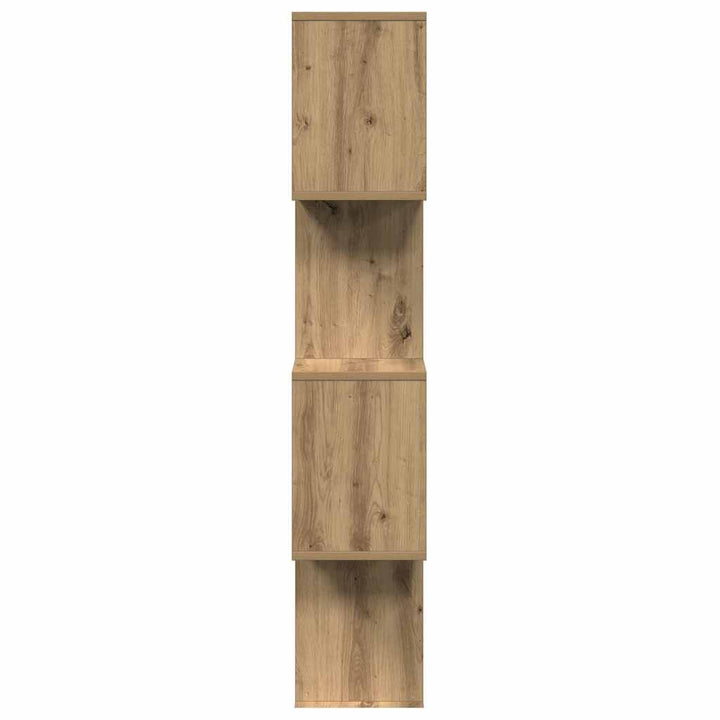 bogreol/rumdeler 70x24x129cm 4 niveauer konstrueret træ kunsteg