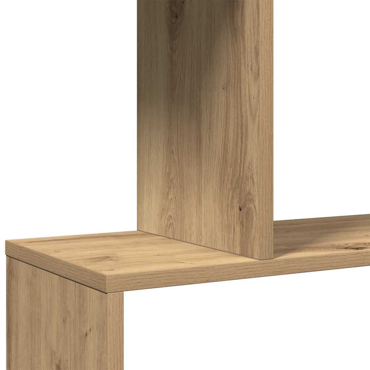 bogreol/rumdeler 70x24x129cm 4 niveauer konstrueret træ kunsteg