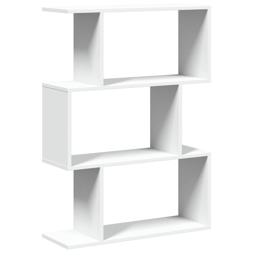 rumdelerreol 3-lags hvid 70x24x97 cm konstrueret træ