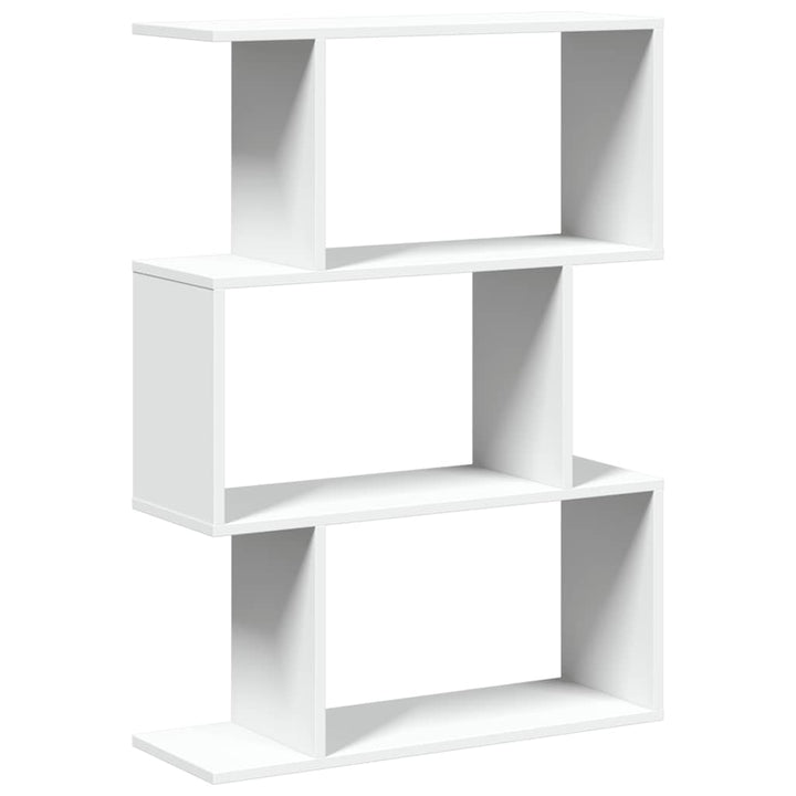 rumdelerreol 3-lags hvid 70x24x97 cm konstrueret træ